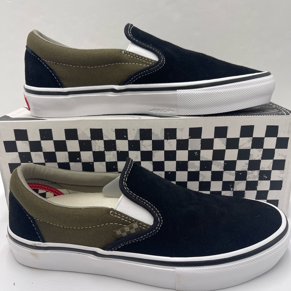 Vans Men’s Skate Slip-On
Black Olive Sneakers
VN0A5FCAB1V - Picture 16 of 16